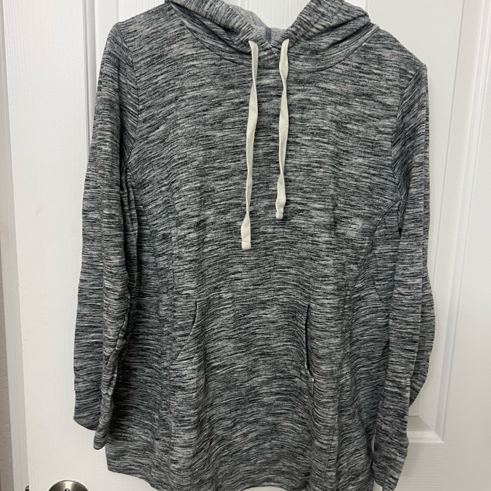 Motherhood Maternity Gray Hoodie Sweater